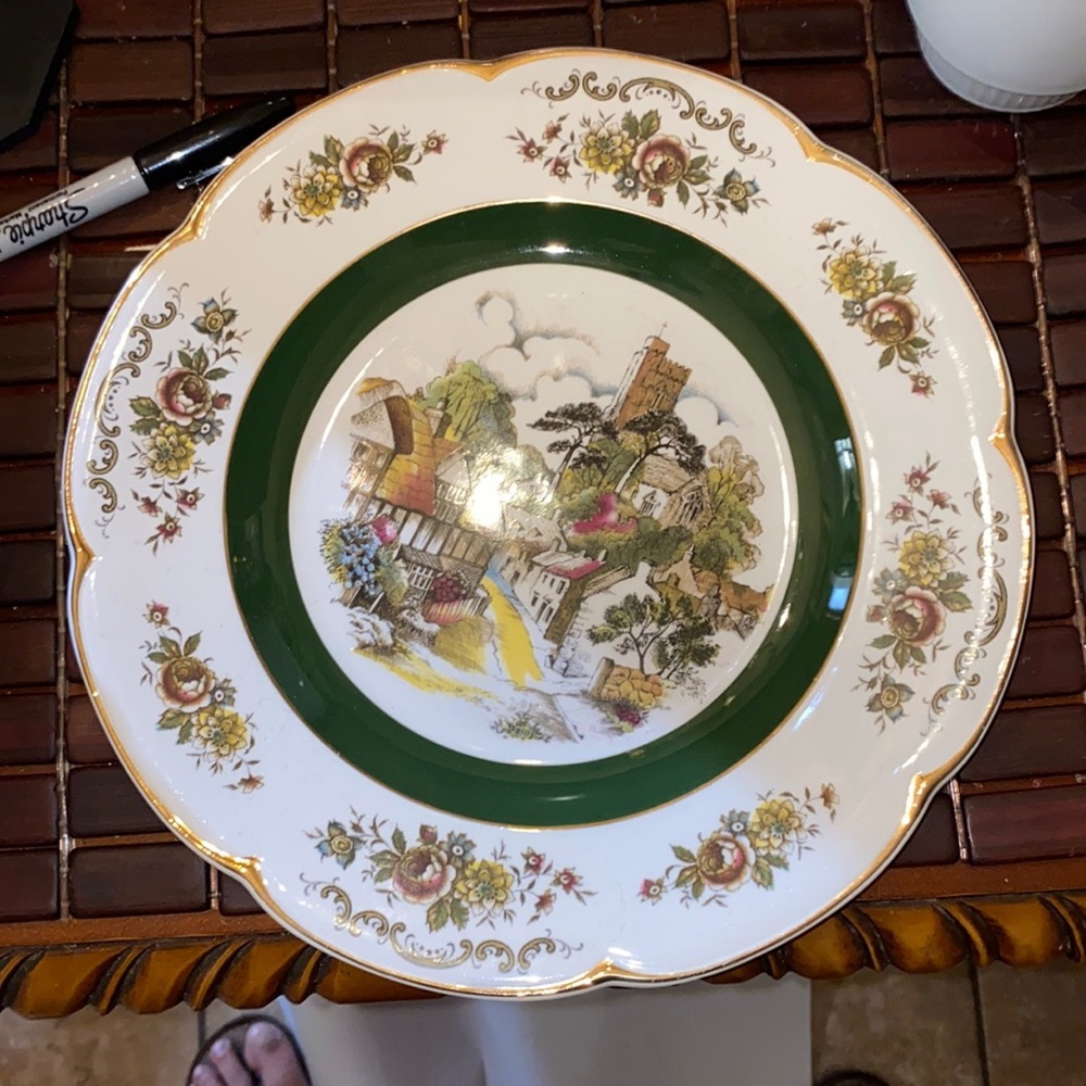 ASCOT Service Plate Wood & Sons Ironstone Decorative Plate Display Wall Decor